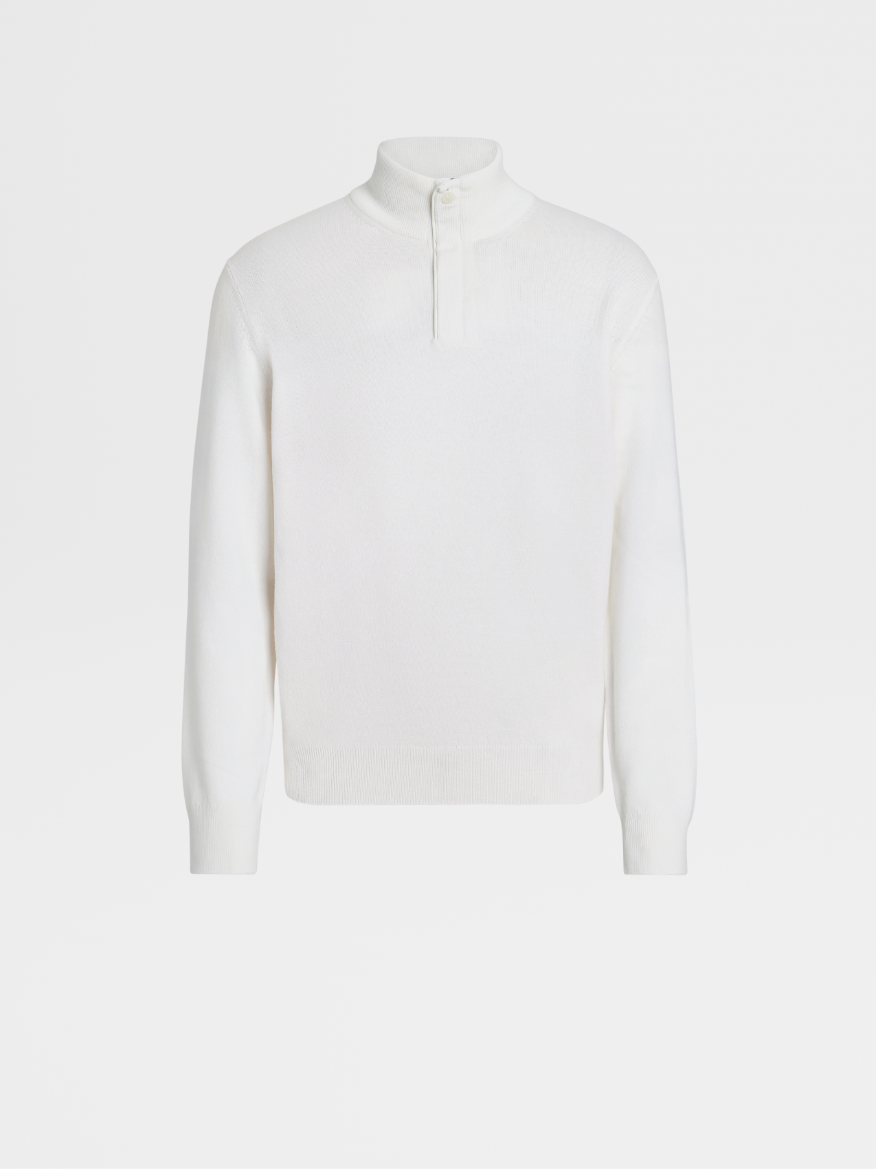 White Oasi Cashmere Zip Mock Neck Sweater
